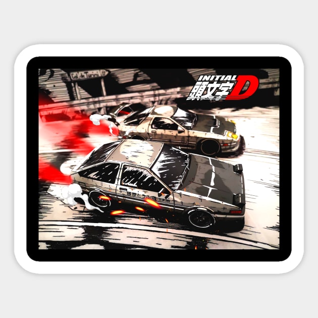 Animauto - Takumi vs Ryosuke - Initial D Sticker by Animauto